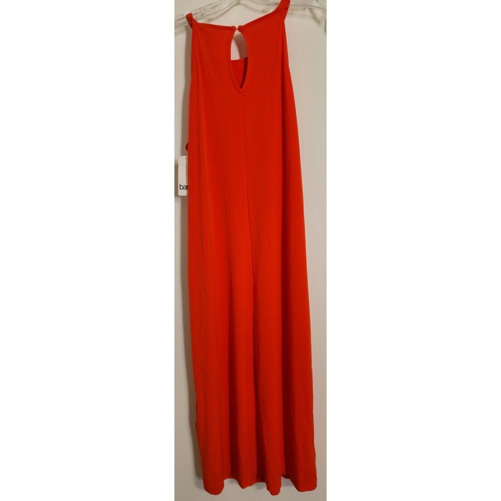 BAR III Womens Orange Sleeveless Optic Orange Halter Trapeze Dress Size Medium